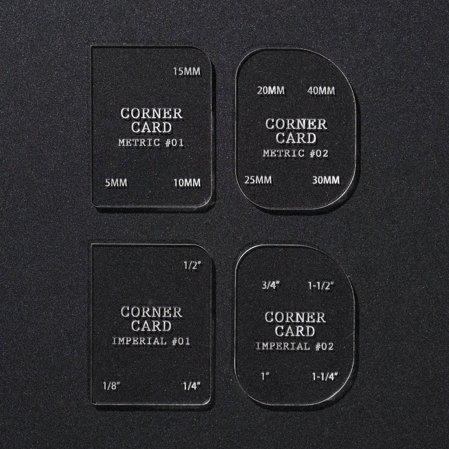 Acrylic Template - Corner Card Leather Template