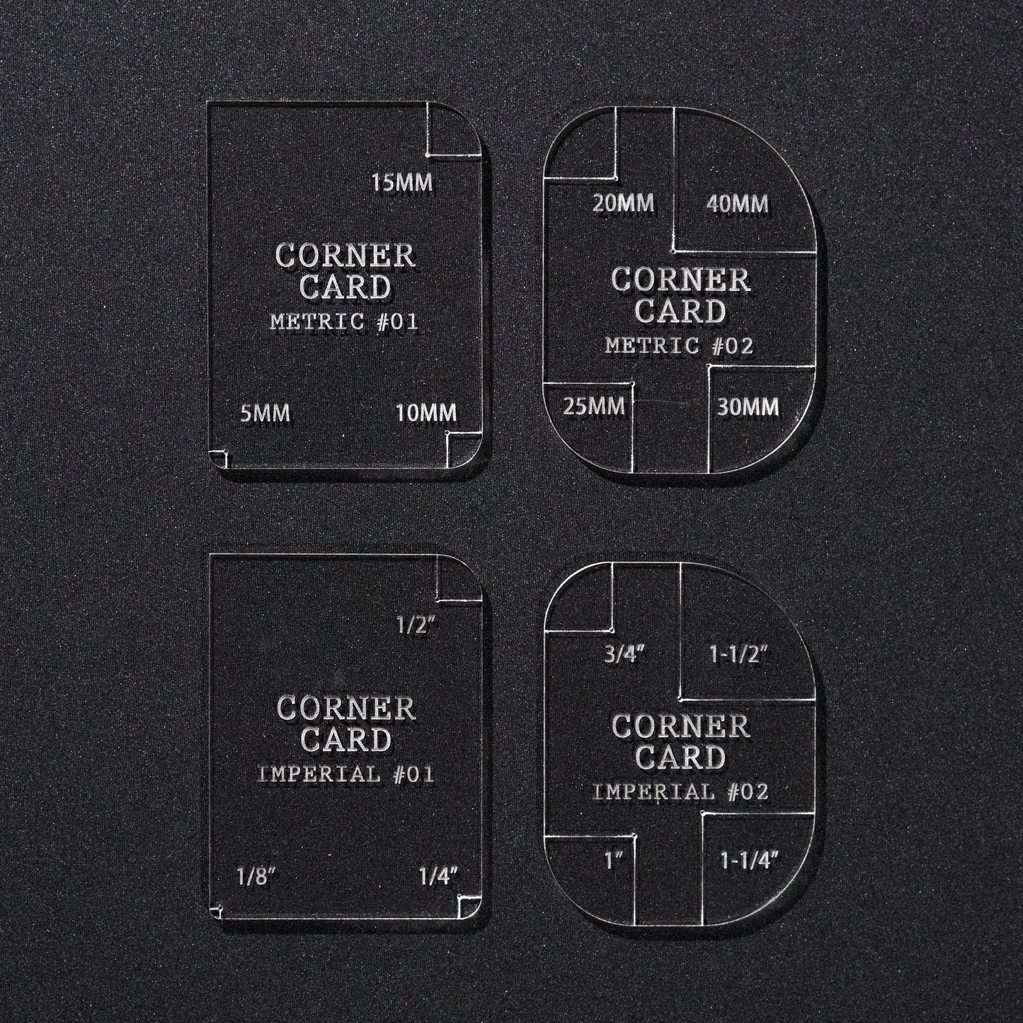 Acrylic Template - Corner Card Leather Template