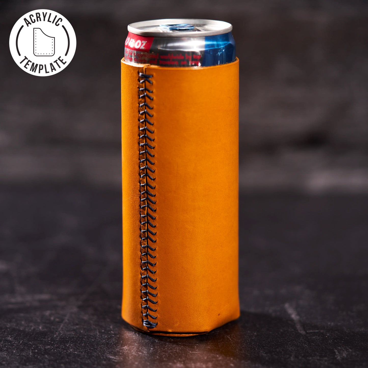 Acrylic Template - 12oz Leather Slim Can Cooler