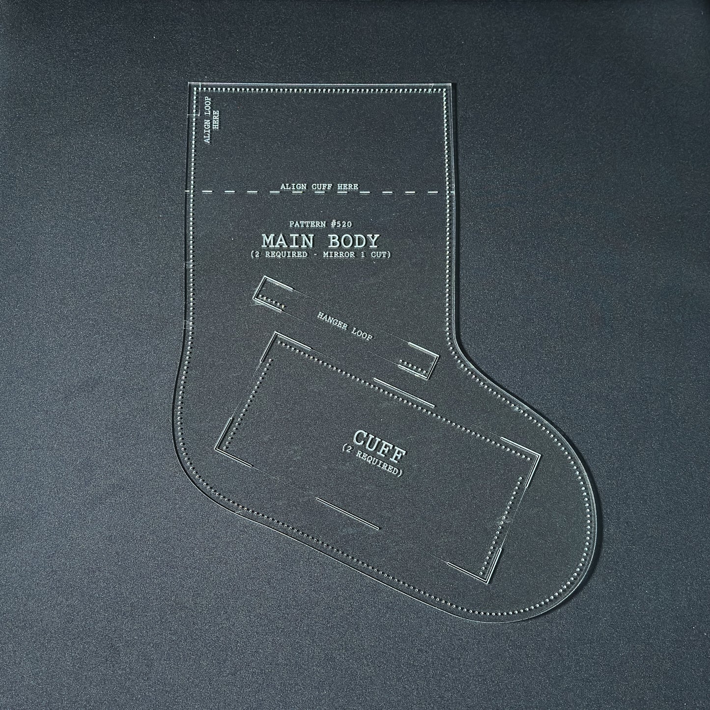 Acrylic Template - Christmas Stocking