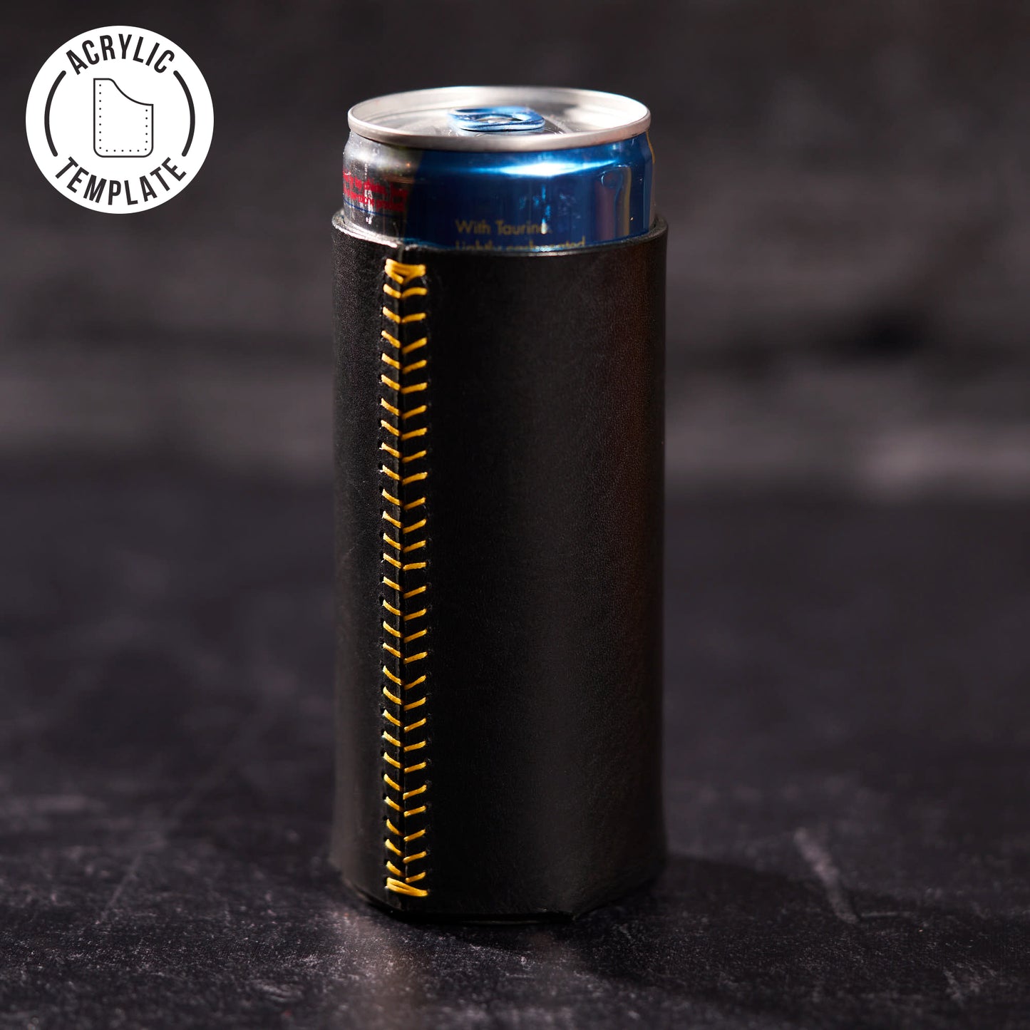 Acrylic Template - 8.4oz Leather Slim Can Cooler