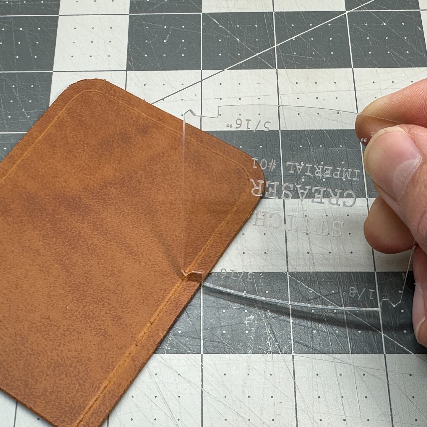 Acrylic Template - Leather Stitch Creaser Tool